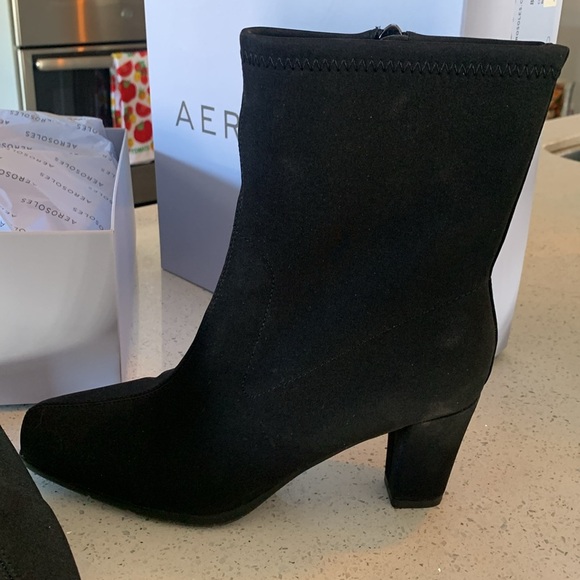 New in box AEROSOLES Cinnamon Black Stretch 8.5 size - Picture 2 of 7